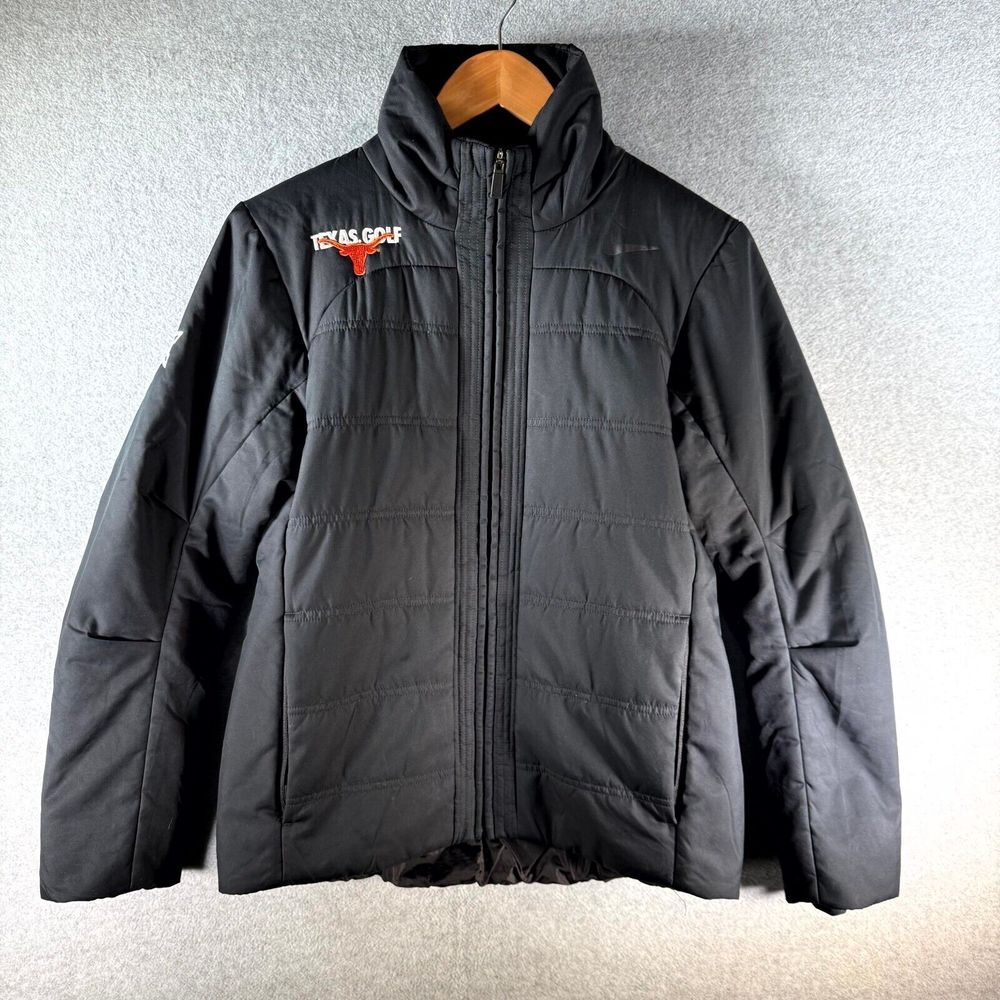 Nike‎ Repel Golf Jacket Women's Small Black Texas Longhorns Football Full Zip